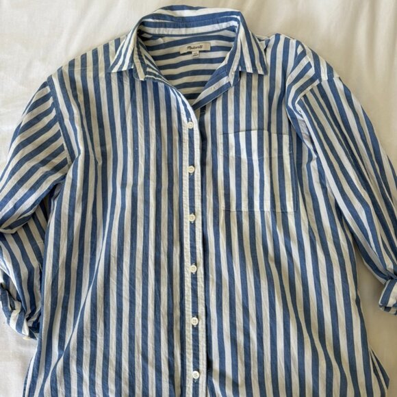 MADEWELL OVERSIZED BOYFRIEND BUTTON UP, Size XXS - Picture 1 of 2